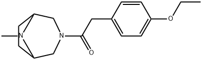 3-(p-エトキシフェニルアセチル)-8-メチル-3,8-ジアザビシクロ[3.2.1]オクタン 化学構造式