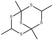 1,3,5,7-Tetramethyl-2,4,6,8,9-pentathiabicyclo[3.3.1]nonane Struktur