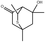 8-Hydroxy-1,3,8-trimethyl-2-thiabicyclo[2.2.2]octan-5-one Struktur