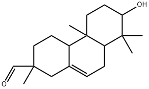 1,2,3,4,4a,4b,5,6,7,8,8a,9-ドデカヒドロ-7-ヒドロキシ-2,4b,8,8-テトラメチル-2-フェナントレンカルボアルデヒド 化学構造式