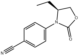 (S)-4-(4-ETHYL-2-OXOOXAZOLIDIN-3-YL)BENZONITRILE 结构式