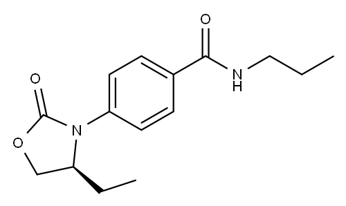 (S)-4-(4-ETHYL-2-OXOOXAZOLIDIN-3-YL)-N-PROPYLBENZAMIDE Struktur