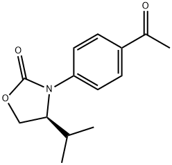(S)-3-(4-ACETYLPHENYL)-4-ISOPROPYLOXAZOLIDIN-2-ONE Struktur