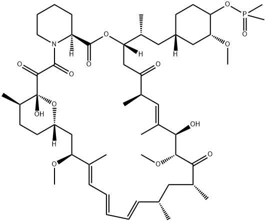 42-(二甲基亚膦酰)雷帕霉素,572924-54-0,结构式