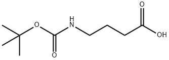 4-(tert-ブトキシカルボニルアミノ)酪酸 化学構造式
