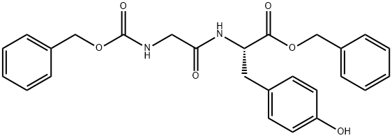 苄氧羰基甘氨酰-L-酪氨酸 结构式