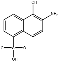 6-amino-5-hydroxynaphthalene-1-sulphonic acid Structure