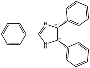 4,5-ジヒドロ-2,4β,5β-トリフェニル-1H-イミダゾール 化学構造式