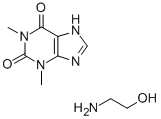 テオフィリン2-アミノエタノール 化学構造式