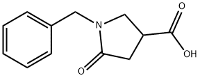 1-苄基-5-氧代-吡咯啉-3-甲酸,5733-86-8,结构式