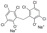 sodium hydrogen 2,2'-methylenebis[3,4,6-trichlorophenolate] Structure