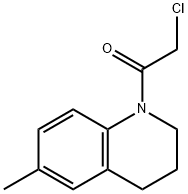 1-(クロロアセチル)-6-メチル-1,2,3,4-テトラヒドロキノリン 化学構造式