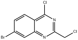 7-BROMO-4-CHLORO-2-CHLOROMETHYL-QUINAZOLINE Structure