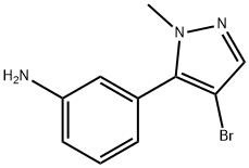 3-(4-BROMO-1-METHYL-1H-PYRAZOL-5-YL)ANILINE Structure