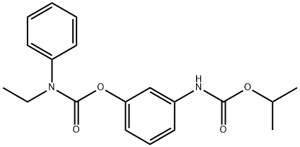 N-エチル-N-フェニルカルバミド酸3-[(1-メチルエトキシ)カルボニルアミノ]フェニル 化学構造式