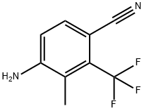 4-氨基-3-甲基-2-(三氟甲基)苯甲腈, 573764-86-0, 结构式