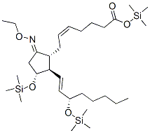 (5Z,11R,13E,15S)-9-(Ethoxyimino)-11,15-bis(trimethylsiloxy)prosta-5,13-dien-1-oic acid trimethylsilyl ester Struktur