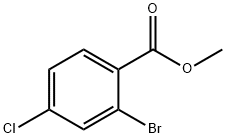 2-溴-4-氯苯甲酸甲酯 结构式