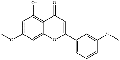 4H-1-Benzopyran-4-one, 5-hydroxy-7-methoxy-2-(3-methoxyphenyl)- Structure
