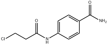4-[(3-クロロプロパノイル)アミノ]ベンズアミド 化学構造式