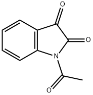 1-アセチル-2,3-ジヒドロ-1H-インドール-2,3-ジオン 化学構造式