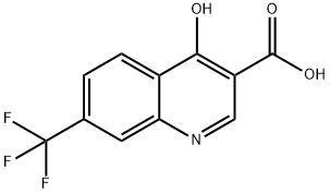 4-羟基-7-三氟甲基-3-喹啉羧酸 结构式