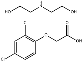 2,4-Dichlorophenoxyacetic acid diethanolamine salt Structure