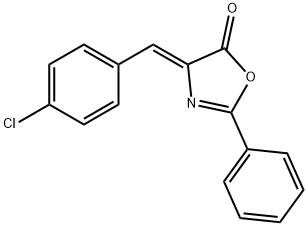 2-苯基-(4Z)-(41-氯苯亚甲基)-5(4H)-口恶唑酮,57427-77-7,结构式