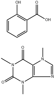 柳酸咖啡鹼,5743-22-6,结构式