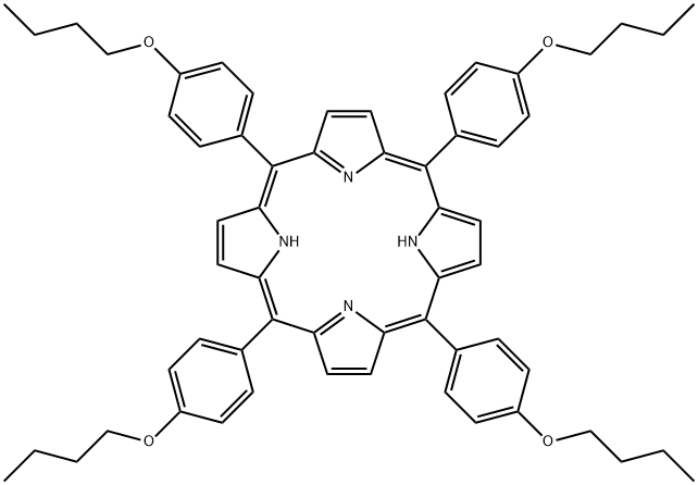5,10,15,20-tetrakis(4-butoxyphenyl)-Porphine Struktur