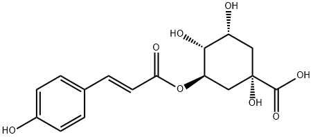 (1R,3S,4R,5S)-1,3,4-trihydroxy-5-[(E)-3-(4-hydroxyphenyl)prop-2-enoyl]oxy-cyclohexane-1-carboxylic acid Struktur