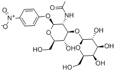 BETA-D-GAL-(1->3)-BETA-D-GLCNAC-1->OC6H4NO2-P Struktur