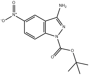 tert-Butyl 3-amino-5-nitro-1H-indazole-1-carboxylate Structure
