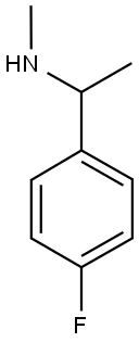 1-(4-フルオロフェニル)-N-メチルエタンアミン 化学構造式