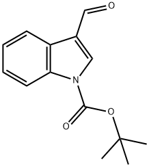 1-BOC-3-ホルミルインドール 化学構造式