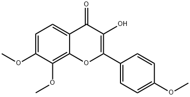 3′-ヒドロキシ-4′,7,8-トリメトキシフラボン 化学構造式