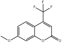 7-メトキシ-4-(トリフルオロメチル)クマリン 化学構造式