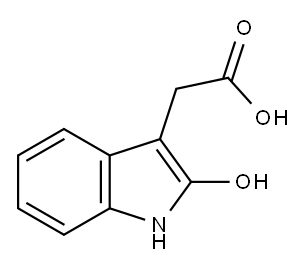 1H-Indole-3-aceticacid,2-hydroxy-(9CI) Struktur