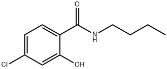 N-ブチル-4-クロロ-2-ヒドロキシベンズアミド 化学構造式