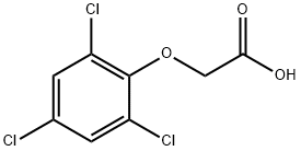 2,4,6-トリクロロフェノキシ酢酸 化学構造式