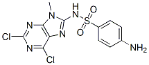 4-Amino-N-(2,6-dichloro-9-methyl-9H-purin-8-yl)benzenesulfonamide 结构式