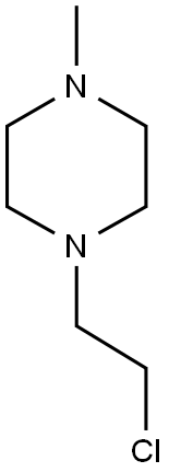 1-(2-氯乙基)-4-甲基哌嗪 结构式