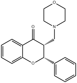 cis-3-(Morpholinomethyl)flavanone Structure