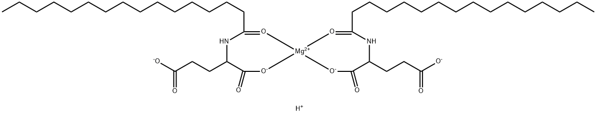 dihydrogen bis[N-palmitoyl-L-glutamato(2-)-N,O1]magnesate(2-) Structure