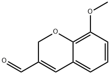 8-メトキシ-2H-1-ベンゾピラン-3-カルボアルデヒド 化学構造式