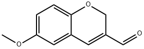 6-メトキシ-2H-1-ベンゾピラン-3-カルボアルデヒド 化学構造式