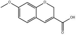 7-メトキシ-2H-クロメン-3-カルボン酸 化学構造式