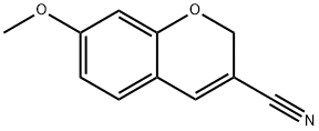 7-甲氧基-2H-苯并吡喃-3-腈, 57543-70-1, 结构式