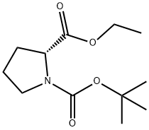 (2R)-1,2-Pyrrolidinedicarboxylic acid 1-tert-butyl 2-ethyl ester Struktur