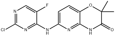 575484-83-2 6 - [(2 - 氯-5 - 氟嘧啶-4 - 基)氨基] -2,2 - 二甲基-4H-吡啶并〔3,2-B] [1,4]恶嗪-3 - 酮